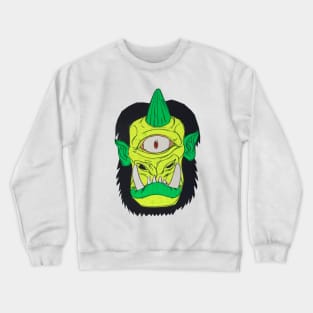 Cyclops Monster Mask Cardboard Papercraft Crewneck Sweatshirt